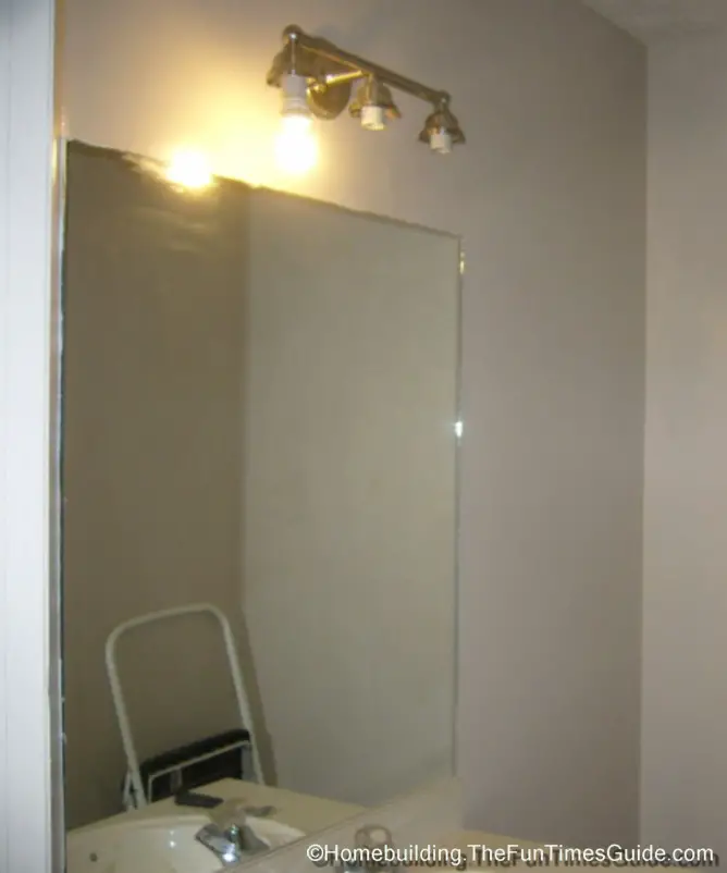How To Build A Custom Frame For A Bathroom Mirror - The Fun Times ...