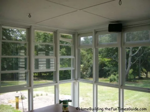 Eze-Breeze windows for a screened in porch are bird-friendly! 