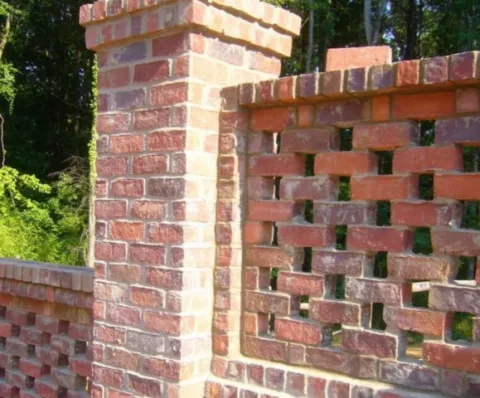 This is the classic version of a pierced brick fence