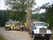 water well drilling is possible with a large, mobile well drilling rig