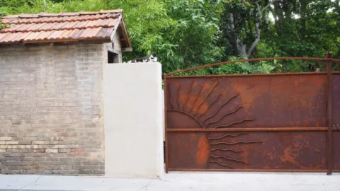 an example of a beautiful automatic driveway gate