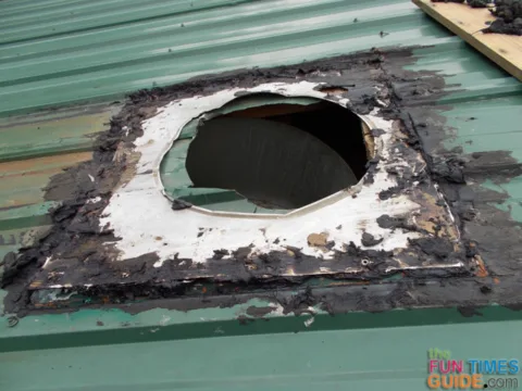 hole-in-roof-from-damaged-metalbestos-chimney