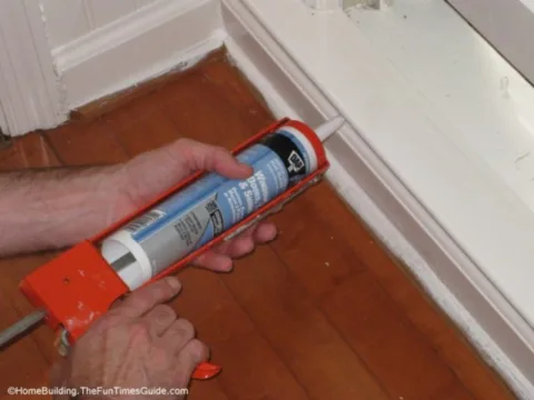 using an exterior caulk with silicone is great for using just about anywhere around the house...inside or outside.