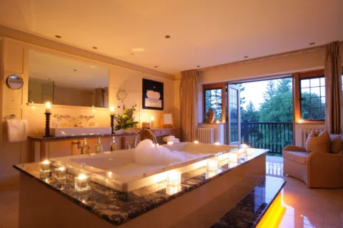 luxury indoor hot tub spa