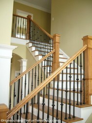 here's another view of the open baluster as part of the open staircase designs builders can choose from