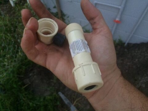 This is a slip pipe for DIY PVC pipe repair projects.