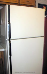 stainless steel paint dresses up this refrigerator