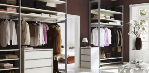 Check out this closet inside a walk in closet.