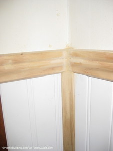 new chair rail as a part of installing wainscoting in our kitchen