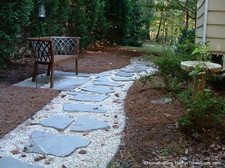 The finished stone walkway